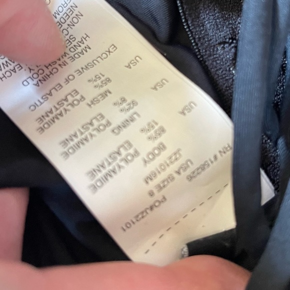 Jantzen Black Macrame Strappy Back One Piece Ruched Bathing Suit Swim 8 - Picture 8 of 11